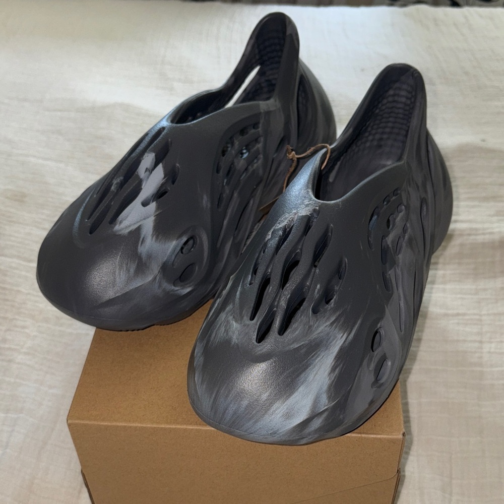 Yeezy Black Gray Slip-On Loafers